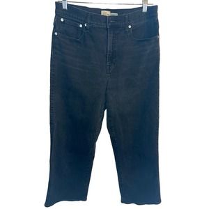 J.Crew straight leg, black denim jeans, size 30 tall